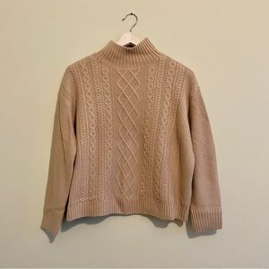 LOFT Turtleneck Cable Sweater